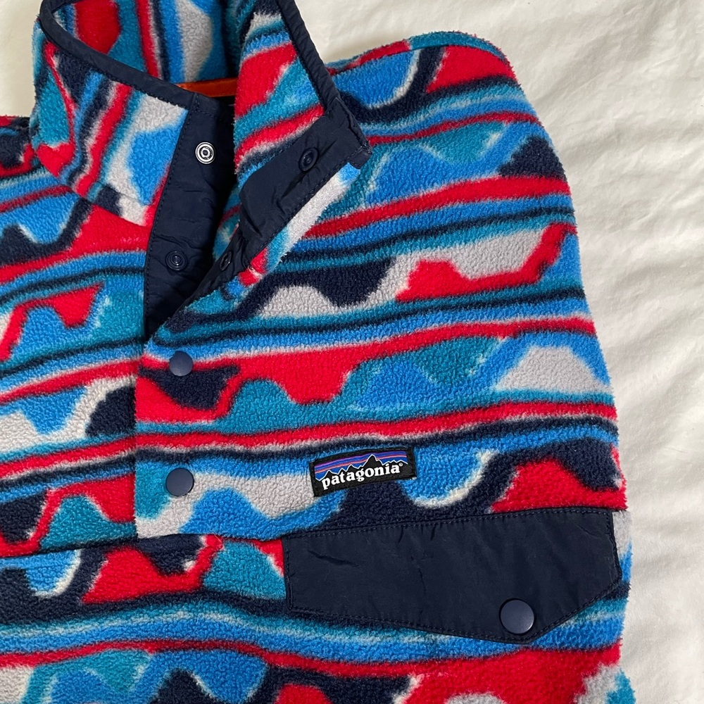 SALE Patagonia Synchilla Snap-T Fleece Pullover in Delta Navy Blue.